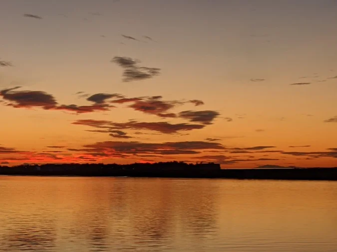 Tranquil sunset over Westham Island, BC