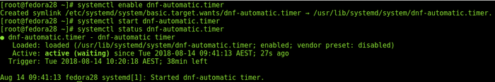 Result of # systemctl enable dnf-automatic.timer