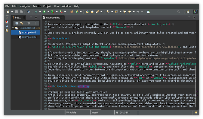 eclipse python text editor