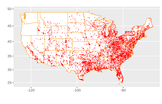 Family Dollar locations map