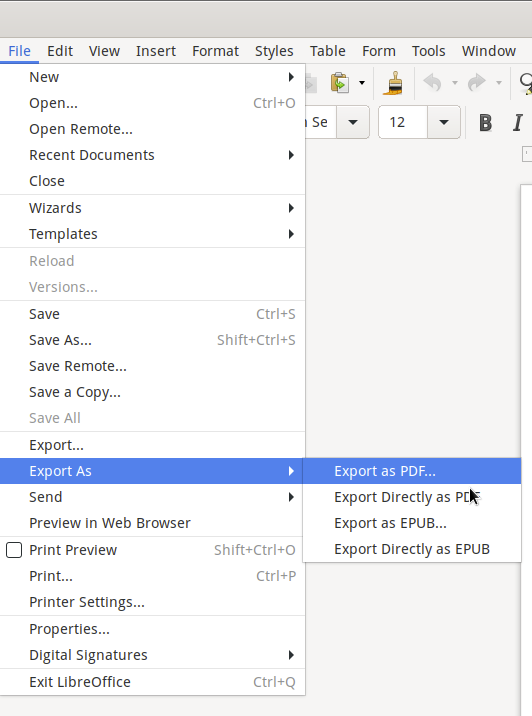 export pdf from texshop