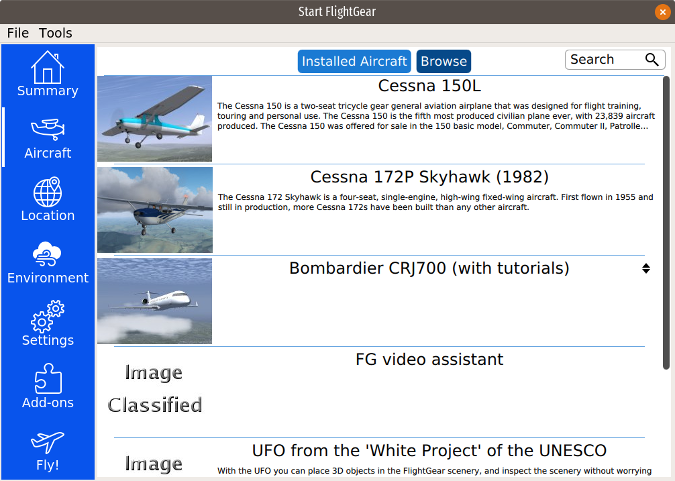 Download Aircraft – FlightGear Flight Simulator