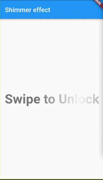 Flutter Shimmer Effect plugin