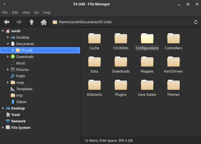 Configuration folders on Ubuntu for FS-UAE