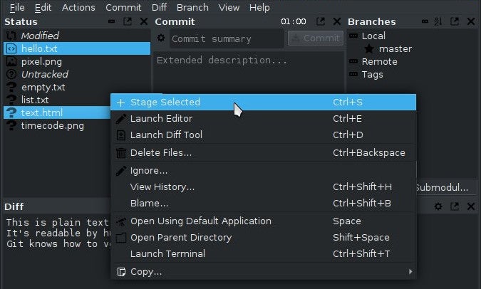 Git manual add command in terminal