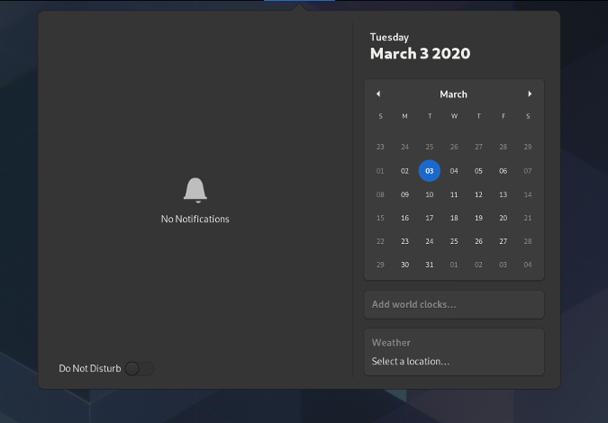GNOME "Do Not Disturb" feature