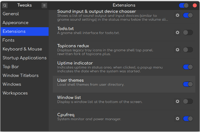 Themes & Extensions