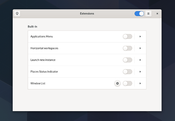 GNOME Extensions app