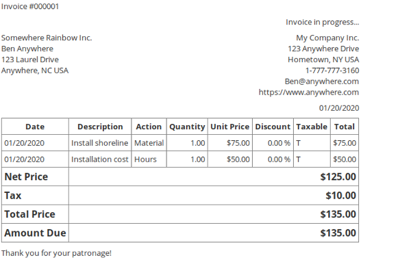 gnucash invoicing