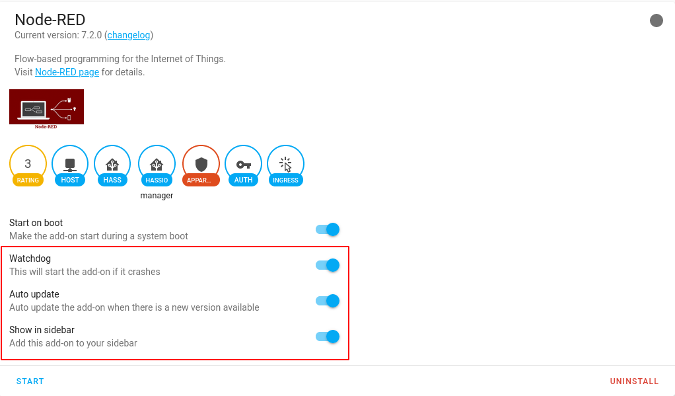 Home Assistant Node-RED add-on