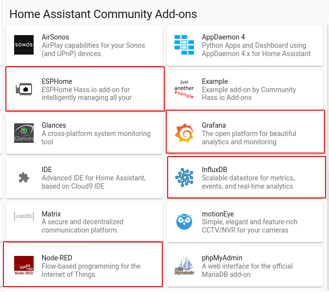 Home Assistant community add-ons