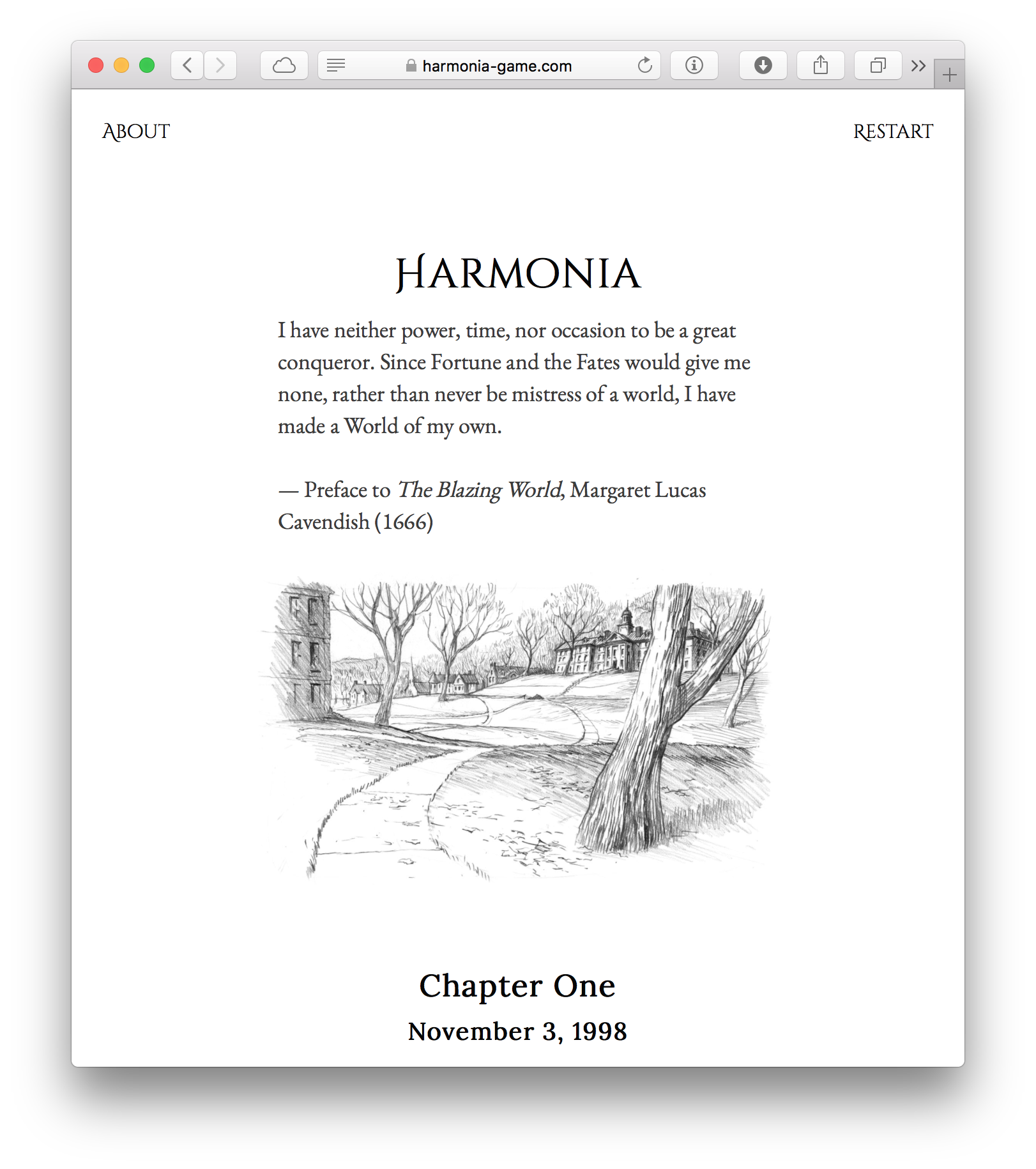 Harmonia opening screen shot