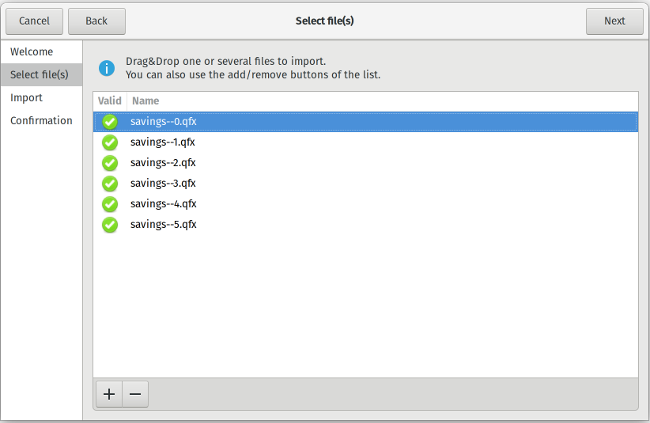 Importing an account in HomeBank