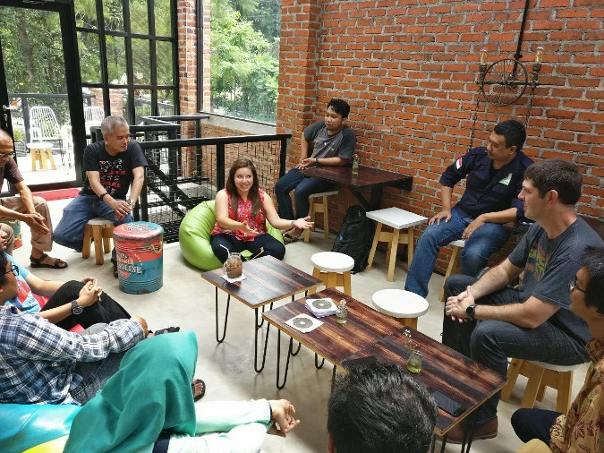 Meeting with open source community members in Indonesia