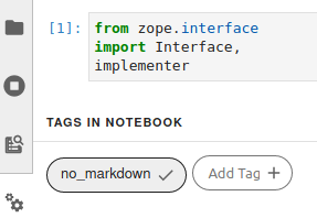 Using tags in Jupyter Notebook