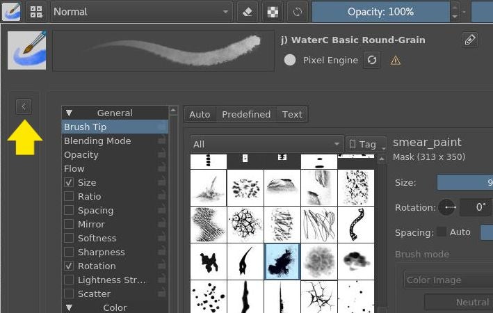 Reveal brush presets