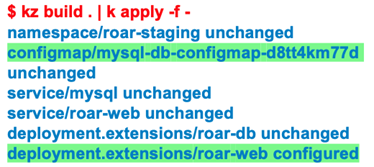 Deployment changes after configmap changes