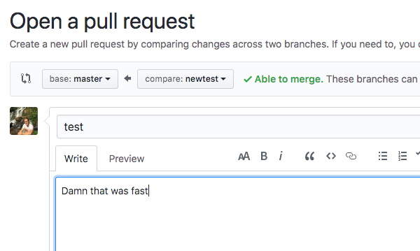 Open a pull request in Lazygit