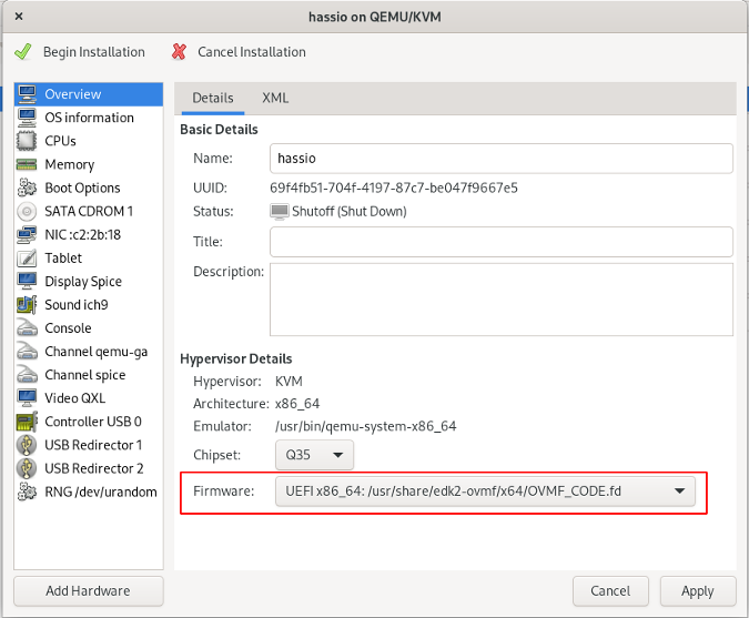 Change the firmware to UEFI