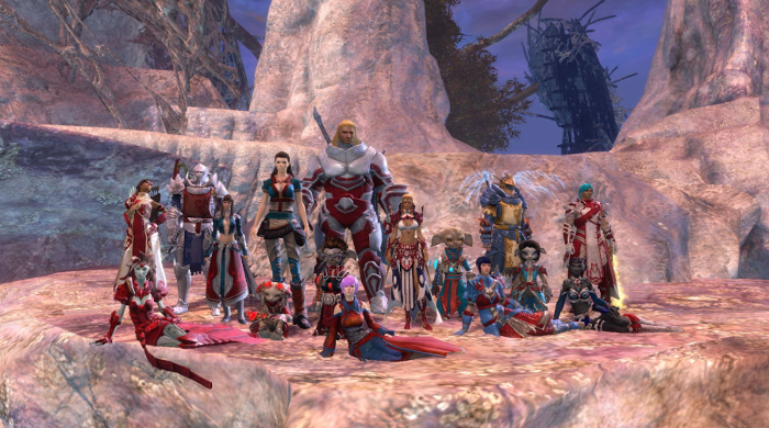 Guild Wars 2 guild members after an event.