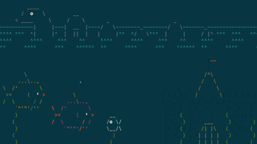 ascii art fish tank