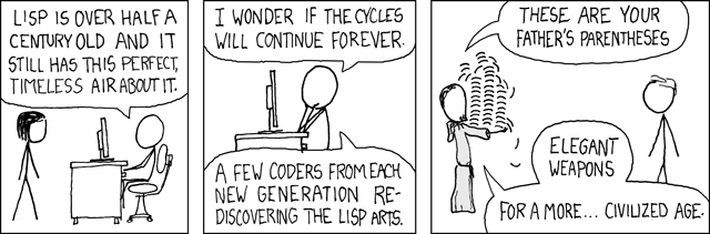 The elegance of Lisp programming is timeless