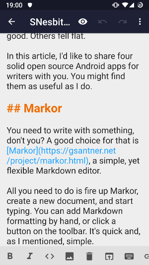 Markor app