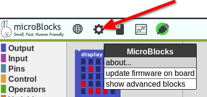 Update firmware option