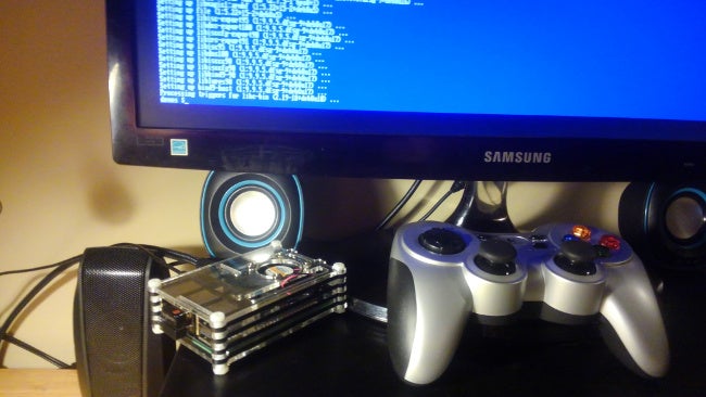 Raspberry Pi, gamepad, and Amibian.