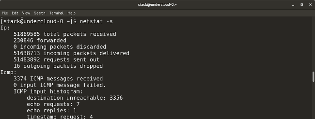 netstat-s command