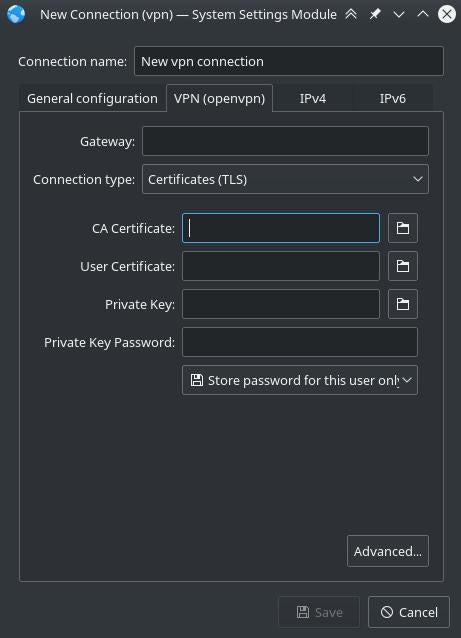 VPN displayed in Network Manager