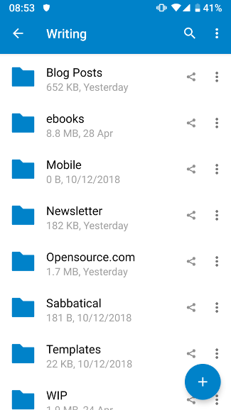 Nextcloud mobile app