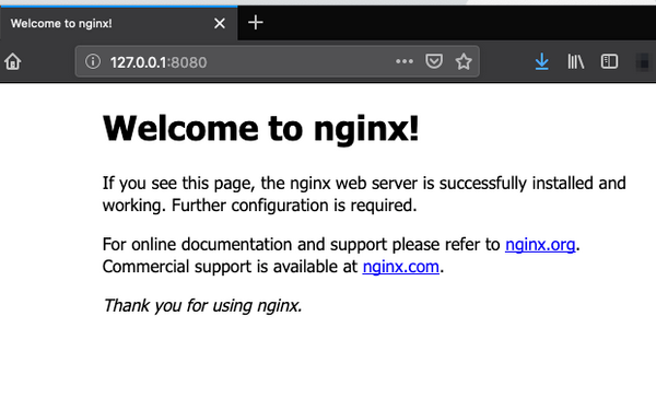 Nginx welcome screen