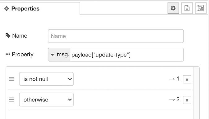 Switch Node configuration