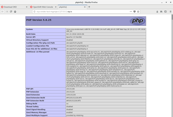 OKD sample web application