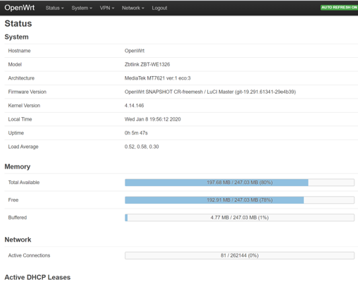 OpenWrt status report