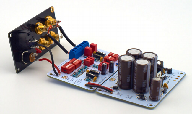 Phono stage kit with the power supply and back panel