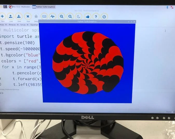 Spiral graphic created in Python