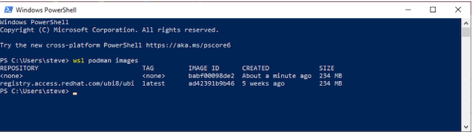 screenshot example of Windows PowerShell