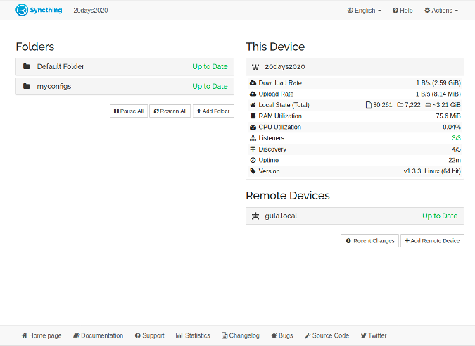 syncthing docker package