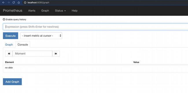 Prometheus console