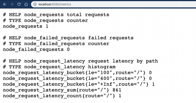 Prometheus metrics being collected