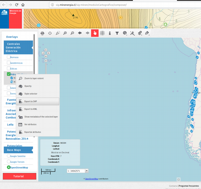  Ministry of Energy IDE Energía site