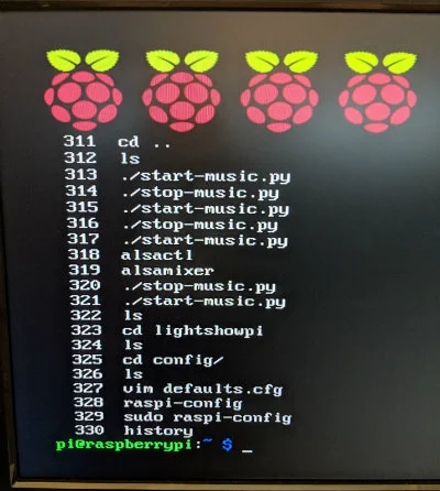 Raspberry Pi Lightshow on desktop, configuration