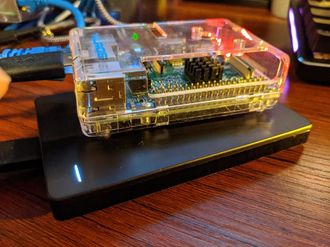Raspberry Pi with a USB hard disk