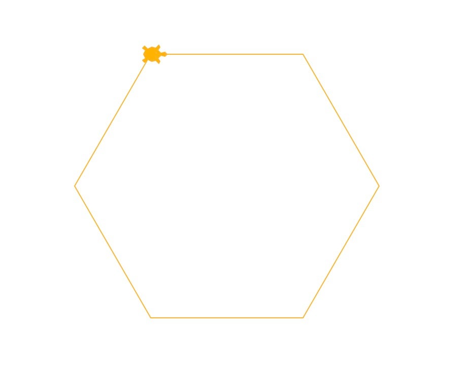 Logo drawn hexagon