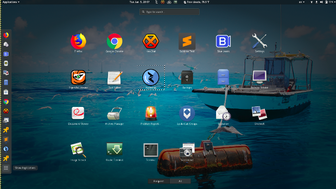 Remmina icon highlighted on desktop