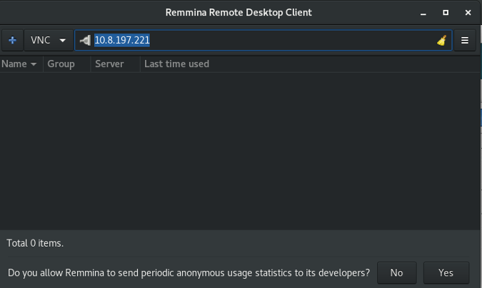 reminna vnc through ssh failed to bind on local port