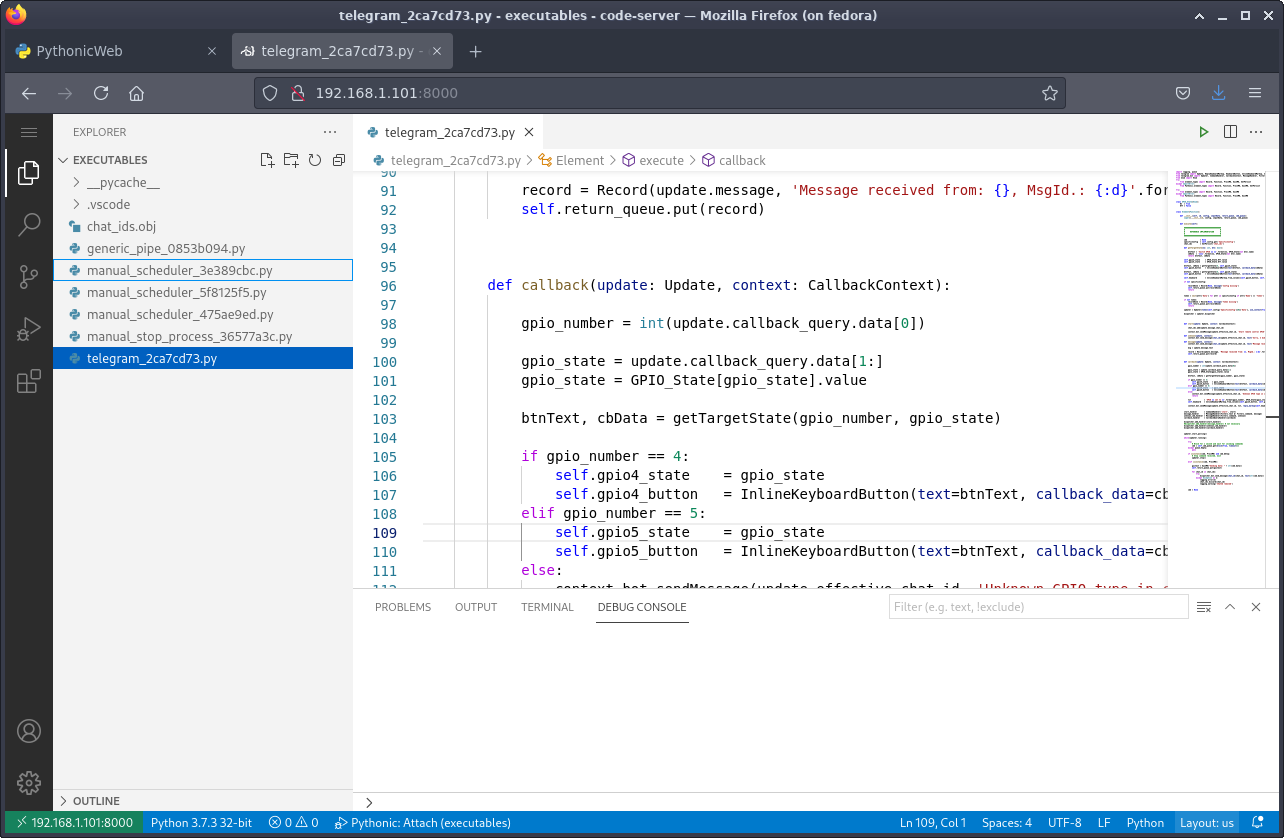 RPI code server IDE