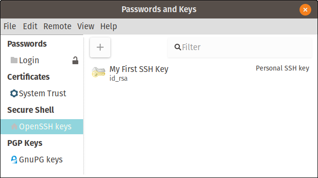 My first SSH key